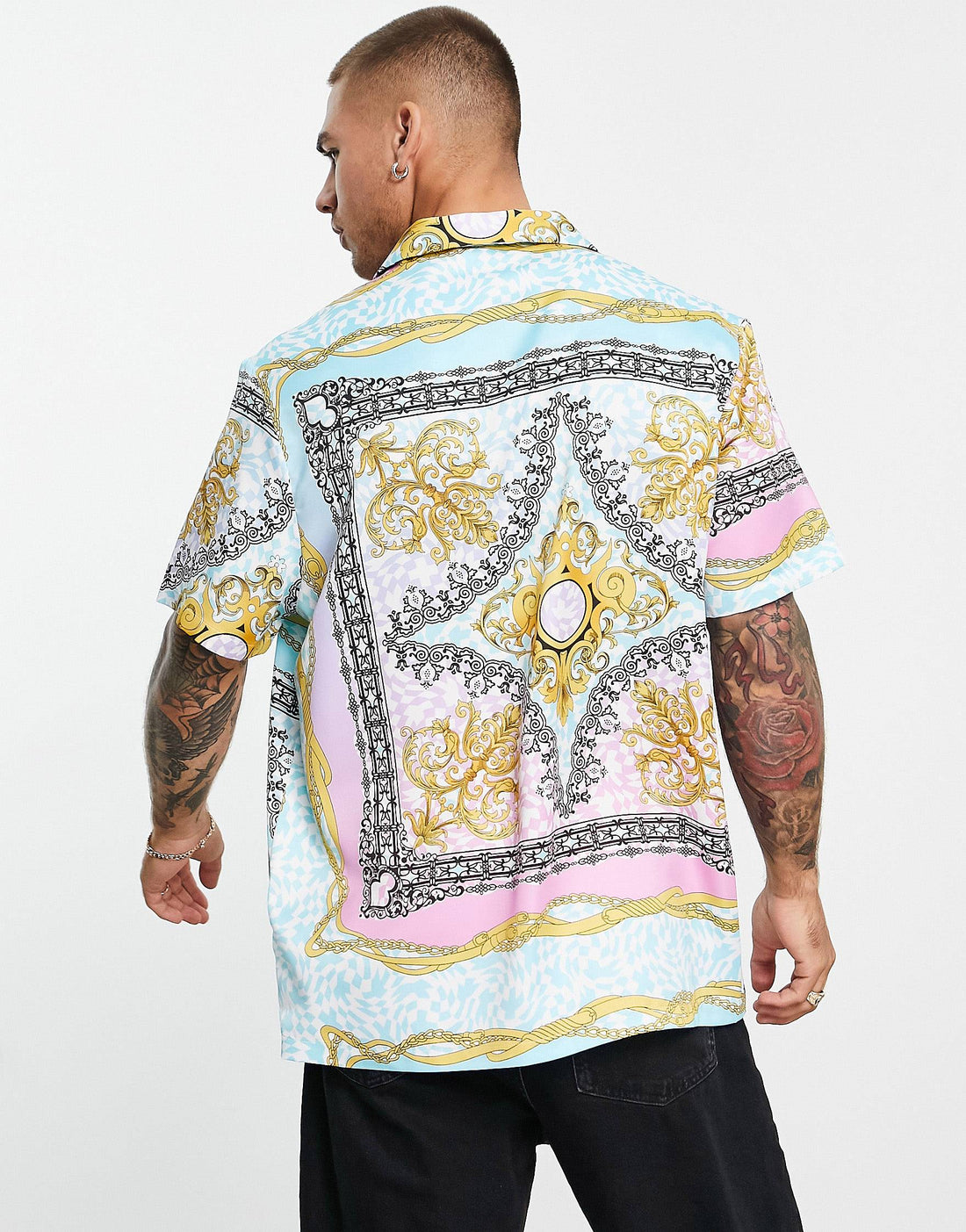 pastel print shirt